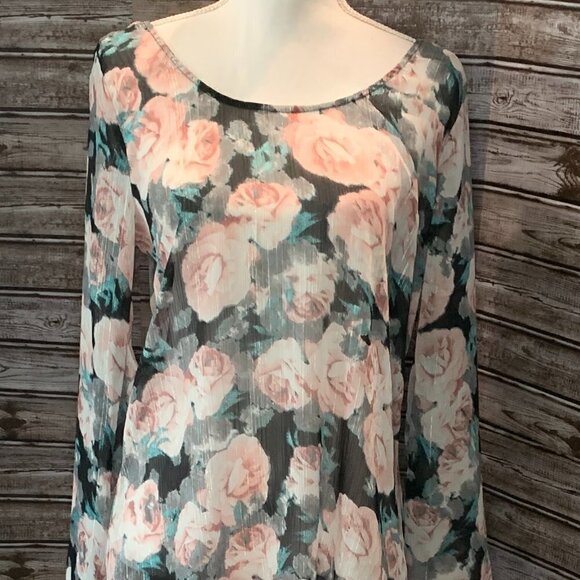 🔥🔥SALE🔥🔥Society Girl by Trixxie Floral Tunic Top - Picture 2 of 5